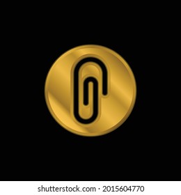 Adjuntar un icono metálico chapado en oro o un vector de logotipo