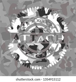 Attach grey camo emblem