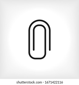 Attach Icon. Universal Interface Element, Paper Clip Sign and Symbol - Vector.