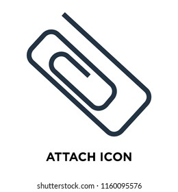 Attach icon vector isolated on white background, Attach transparent sign