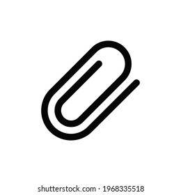 Attach icon vector. Paperclip sign