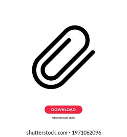 Attach icon vector. Paperclip sign