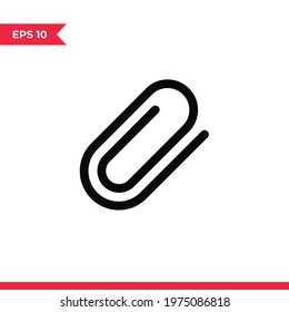 Attach icon vector. Paperclip sign