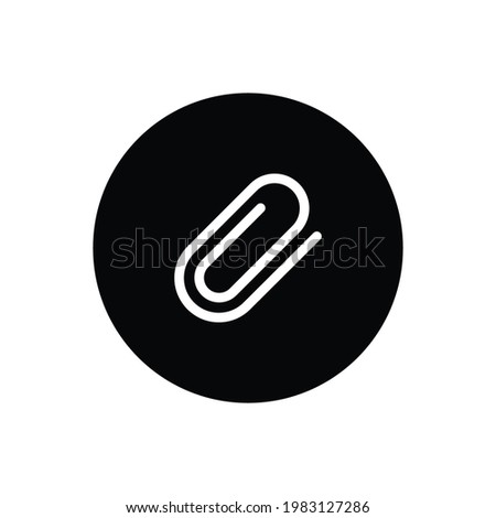 Attach icon vector. Paperclip sign