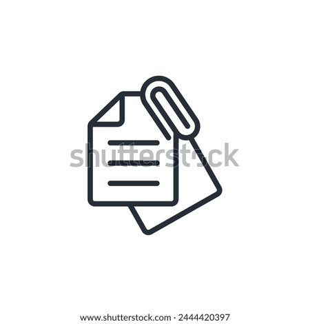 Attach icon. vector.Editable stroke.linear style sign for use web design,logo.Symbol illustration.