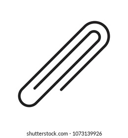 Attach line icon. Attachment paper clip sign