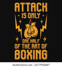 Attach os only boxing tshirt design vector design 