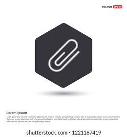 Attach paper clip icon Hexa White Background icon template - Free vector icon
