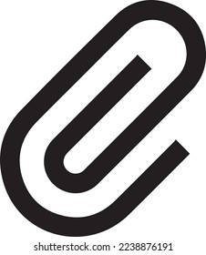 Adjuntar, símbolo del icono del clip de papel. Elemento De Pin Aislado De Calidad Premium En Estilo Moderno.
