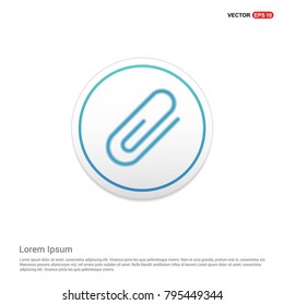 Attach paper clip icon White Background icon template