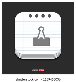 Attach Paper Icon - Free vector icon