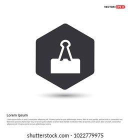Attach Paper Icon Hexa White Background icon template