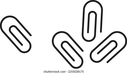 Adjuntar el icono Diagonal Paperclip línea de estilo plano simple y de diseño sólido Isolación de ilustración vectorial sobre fondo blanco. Para aplicaciones, logotipo, sitios web, símbolo , UI, UX, gráfico y diseño web. EPS 10.