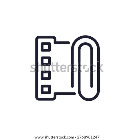 attach video file line icon