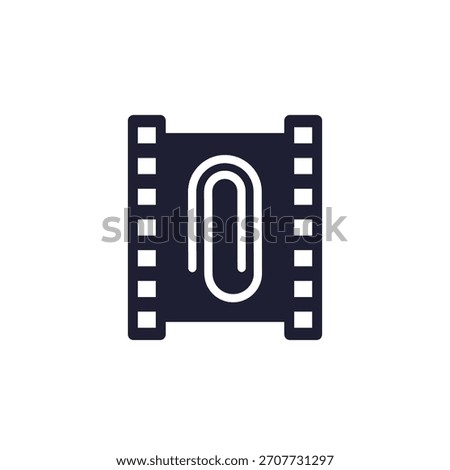 attach video icon on white