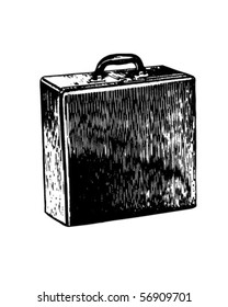 Attache Suitcase - Retro Clip Art