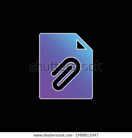 Attached blue gradient vector icon