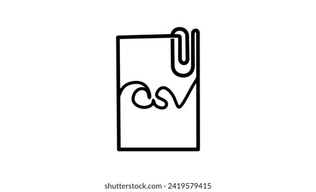 Attached csv file, black isolated silhouette