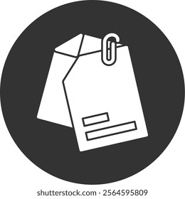 Attached File Glyph Multi Circle Vector Icon Design