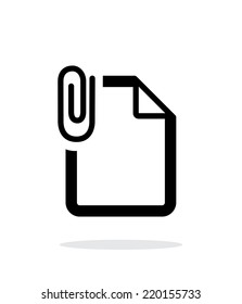 Attached file icon on white background. Vector illustration.