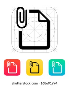 Attached file icon. Vector illustration.