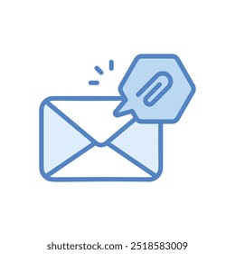 Attached File icon vector stock illustration