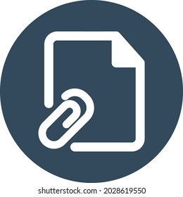 Attached File Isolated Vector icon which can easily modify or edit

