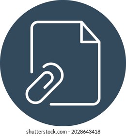 Attached File Isolated Vector icon which can easily modify or edit

