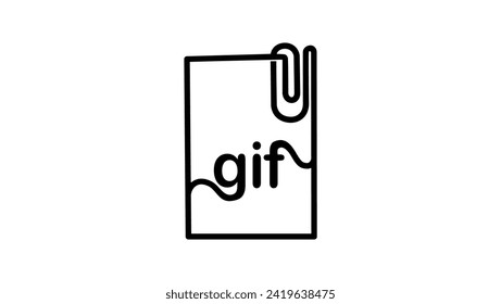 Archivo gif adjunto, silueta negra aislada