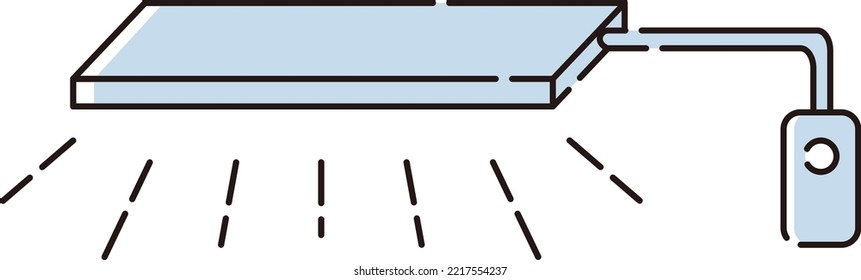 Attached lights for aquarium tanks, etc.