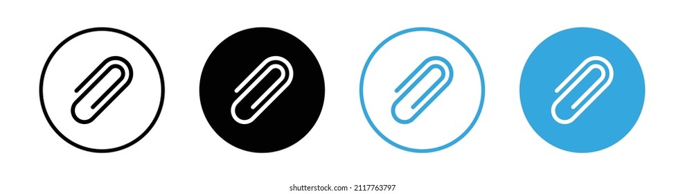 attached link file icon, attachment , document, office paper clip icon symbol	
