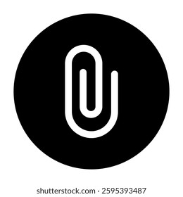 attached link file icon, attachment , document, office paper clip icon symbol - attach link sign button. color set. black, blue, white. vector icons.