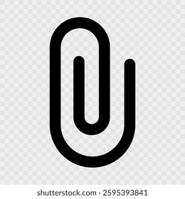 attached link file icon, attachment , document, office paper clip icon symbol - attach link sign button. color set. black, blue, white. vector icons. transparent backgroun