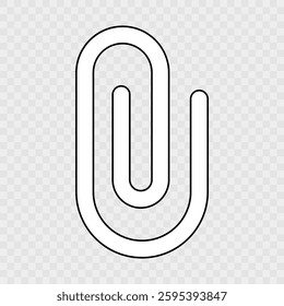 attached link file icon, attachment , document, office paper clip icon symbol - attach link sign button. color set. black, blue, white. vector icons. transparent backgroun