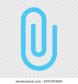 attached link file icon, attachment , document, office paper clip icon symbol - attach link sign button. color set. black, blue, white. vector icons. transparent backgroun