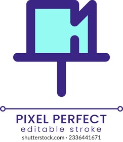 Attached message pixel perfect RGB color ui icon. Messenger app control. Simple filled line element. GUI, UX design for mobile app. Vector isolated pictogram. Editable stroke. Poppins font used