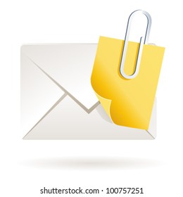 Attached Note On Mail On Blank Stock Vector (Royalty Free) 100757251 ...