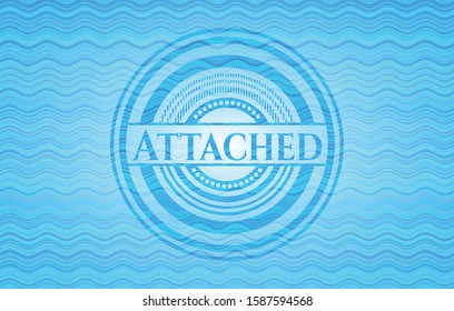Attached water wavec oncept emblem. Vector Illustration. Detailed.