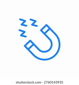 Colocación del Vector de signo de icono de imán