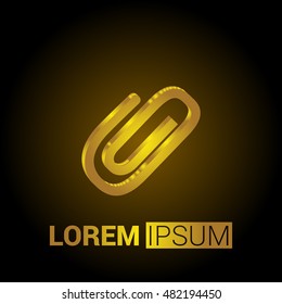 Attachment 3D Golden Metallic Premium Royal Corporate Logo / Icon