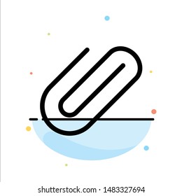 Attachment, Attach, Clip, Add Abstract Flat Color Icon Template