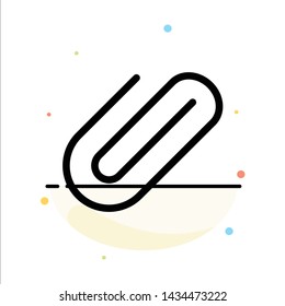 Attachment, Binder, Clip, Paper Abstract Flat Color Icon Template
