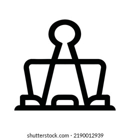Attachment binder grip clamp icon | Black Vector illustration |