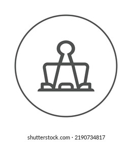 Attachment binder grip clamp icon | Circle version icon |