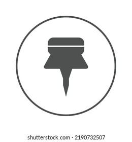 Attachment board push pin icon | Circle version icon |