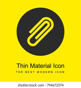 Attachment bright yellow material minimal icon or logo design