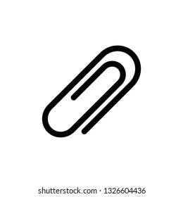 Attachment, clip, document clip, paper clip icon. Editable Vector Stroke 64x64 Pixel.