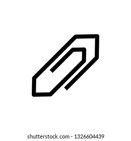 Attachment, clip, document clip, paper clip icon. Editable Vector Stroke 64x64 Pixel.