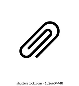 Attachment, clip, document clip, paper clip icon. Editable Vector Stroke 64x64 Pixel.