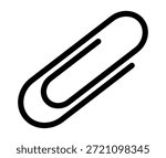 Attachment clip document. Paperclip. Realistic illustration of a paperclip. Simple style paperclip icon. Vector illustration